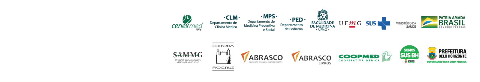 Logos: CenexMed, CLM, MPS, PED, Faculdade de Medicina, UFMG