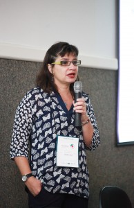 Palestrante Mônica Viegas abriu o debate sobre a incorporação de tecnologias à saúde. Foto: Bruna Carvalho