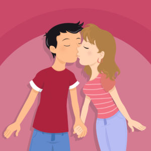 Mononucleose também é chamada de doença do beijo. Ilustração: Carina Cardoso