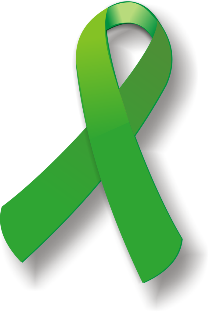 Ilustração de um laço verde, que é o símbolo mundial da doação de órgãos e tecidos para transplantes. Foto: Pixabay